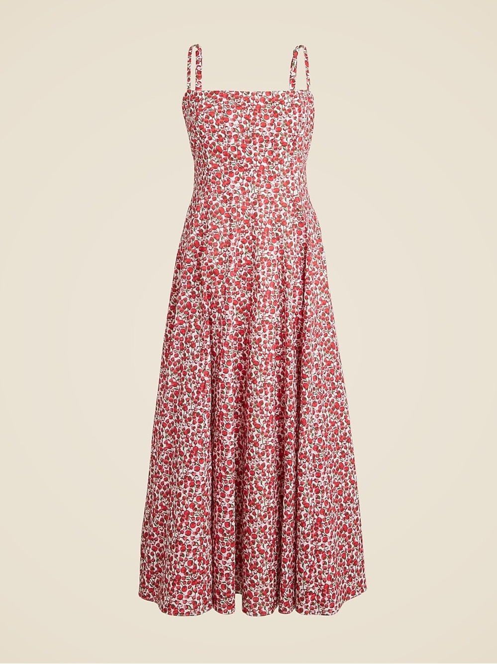 NWT J. Crew Seamed Flare Midi Dress in Liberty Fabric - Eliza’s Red Fabric